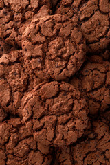 Dark chocolate cookies background