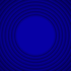 Vector Concentric Blue 10 Circle. Blue Background.