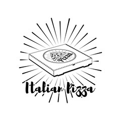 Pizza Box. Pizza Delivery. Traditional Italian Cuisine.