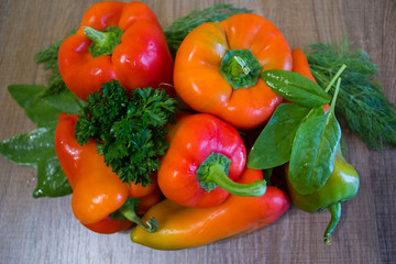 Tasty vegetarian meal on the table