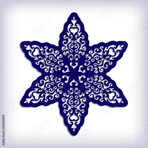 Download "Laser cutting template. Openwork elegant snowflake ...
