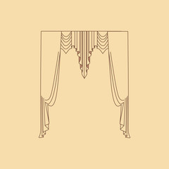  curtains. interior textiles.  interior decoration textiles sket