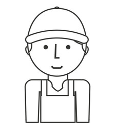 builder avatar isolated icon vector illustration design