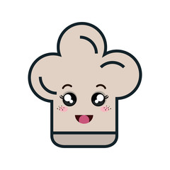 chef hat kawaii style vector illustration design