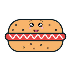fast food kawaii style vector illustration design