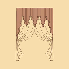  curtains. interior textiles.  interior decoration textiles sket