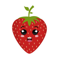 fresh fruit kawaii style vector illustration design