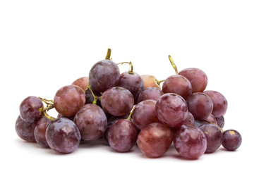 The big purple grapes on a white background.