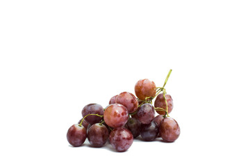 The big purple grapes on a white background.