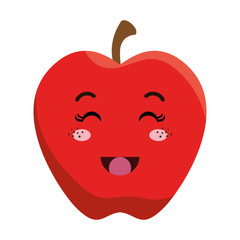 fresh fruit kawaii style vector illustration design