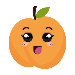 fresh fruit kawaii style vector illustration design