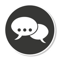 speech bubble messag icon vector illustration design