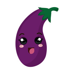 fresh vegetable kawaii style vector illustration design