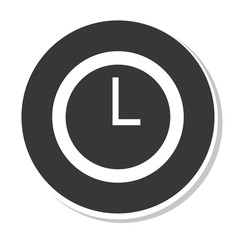time clock design over white background, vector illustration