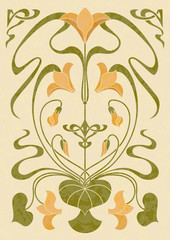 Art Nouveau floral design