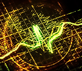 brain wave on electroencephalogram, EEG for epilepsy, illustration