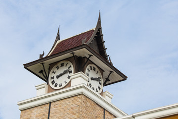Fototapeta na wymiar Ancient Clock Tower japan style