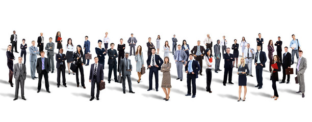 Group of business people. Isolated over white background