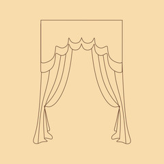 curtains. interior textiles.  interior decoration textiles sketc