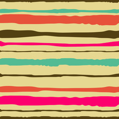 Abstract grunge lines vector seamless pattern. Stripe fabric texture