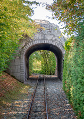 Fototapeta na wymiar Train Tunnel view 
