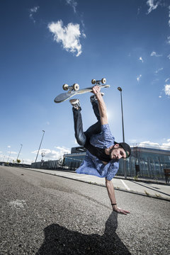 Skater doing a trick