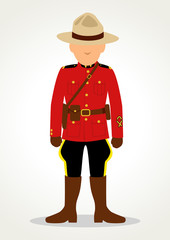 Simple cartoon of Royal Canadian Mounted Police