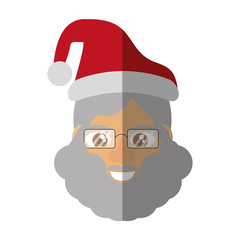 santa claus christmas character icon vector illustration design