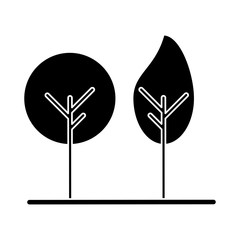 Tree icon. Nature plant environment spring and garden theme. Isolated design. Vector illustration