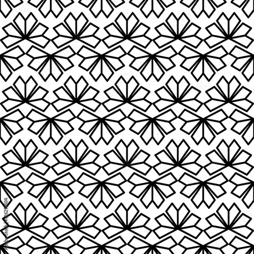 Geometric Flower Patterns Black And White