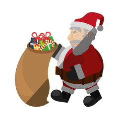 santa claus christmas character icon vector illustration design