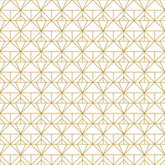 Golden seamless geometric pattern