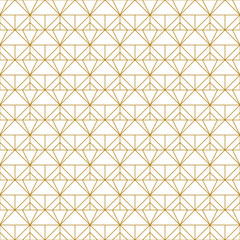 Golden seamless geometric pattern