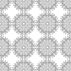 Seamless pattern of flowers on a white background.