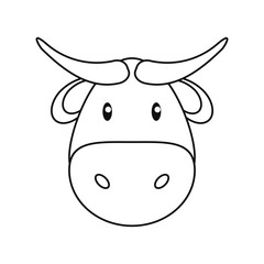 Cow icon. Livestock animal life nature and fauna theme. Isolated design. Vector illustration