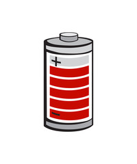 Vector image of a full battery