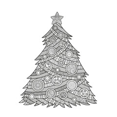 coloring for adults Christmas tree