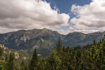 Panorama mountain autumn landscape. Tatry