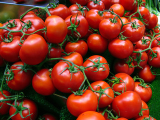 Fresh tomatoes at the market
