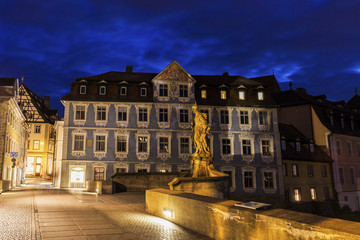 Old architecture and bridge of Old Town in Bamberg