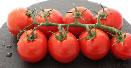 Papier Peint photo Entrée alignement de petites tomates