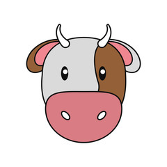 Cow icon. Livestock animal life nature and fauna theme. Isolated design. Vector illustration
