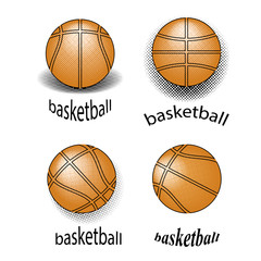Basketball Creative Grunge Logo Design Isolated on White Background.