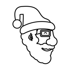 santa claus christmas character icon vector illustration design