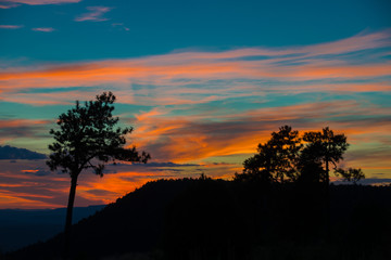 Fototapeta na wymiar sunset Mogollon rim