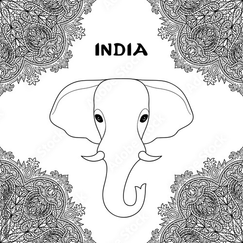 "Symbol of India Elephant" Stock image and royaltyfree vector files on