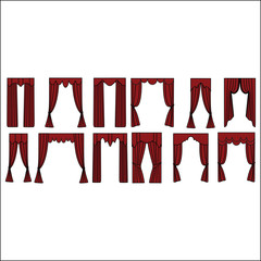  curtains. interior textiles.  interior decoration textiles sket