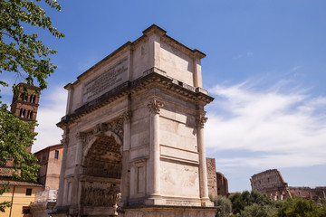 Fototapeta na wymiar Arch of Titus in Rome