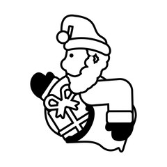 santa claus christmas character icon vector illustration design