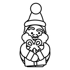 santa claus christmas character icon vector illustration design